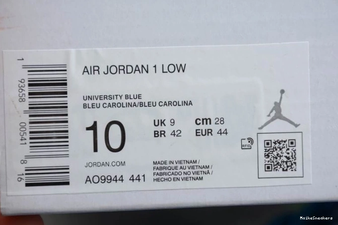 MaikeSneakers 1 Low (W) Jordan Air AO9944-441 UNC 0707